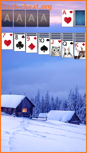 Solitaire Snowy Village Theme screenshot