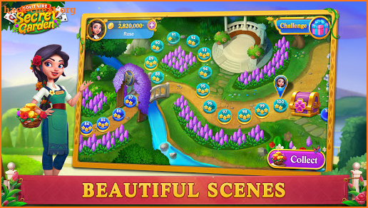 Solitaire Tripeaks-Secret Garden-Free Card Game screenshot