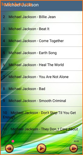 Song Michael Jackson - without internet screenshot