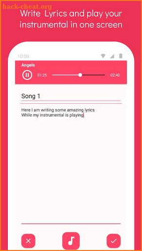 Song Writer - Lyrics screenshot