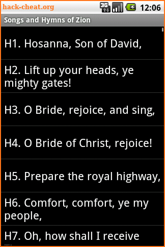 Songs and Hymns of Zion screenshot