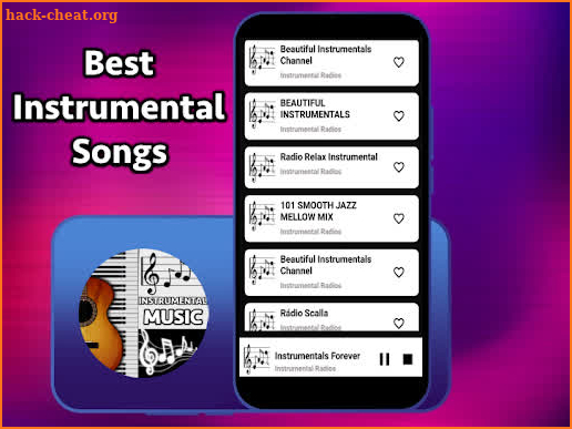 Songs instrumental music app screenshot