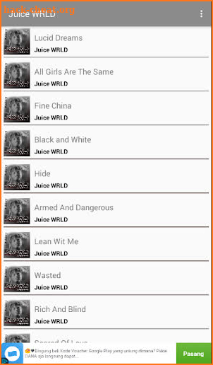 Songs Juice WRLD Lyrics 2019 screenshot