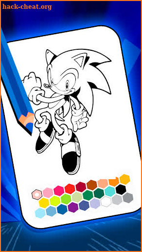 Soni coloring blue hedgehogs screenshot