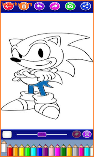 Soni coloring the blue hedgehogs screenshot