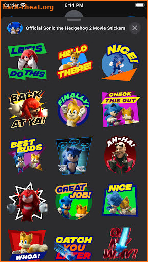 Sonic 2 Movie Stickers screenshot