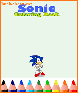 Sonic hedgehog coloring book screenshot