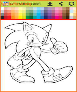 Sonic hedgehog coloring book screenshot