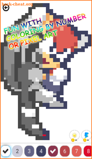 Sonic Pixel Art - Color by Number for Free screenshot