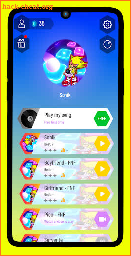 Sonik Tails FNF Tiles Music screenshot