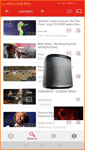 SonosTube - Video Player for Sonos screenshot