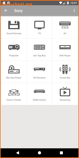 Sony DVD Player Remote screenshot