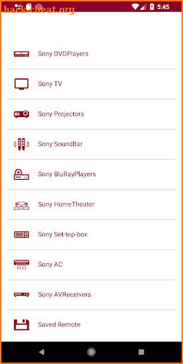 Sony DVD Remote Control screenshot
