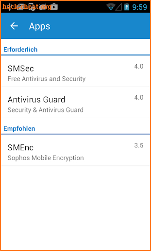 Sophos Mobile Control screenshot