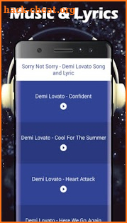 Sorry Not Sorry - Demi Lovato Music & Lyrics screenshot