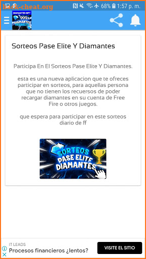 Sorteos Diario Pase Elite y Diamantes screenshot