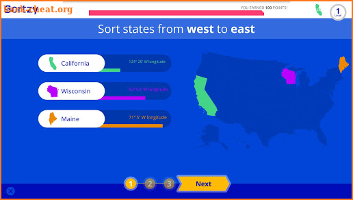 Sortzy States screenshot