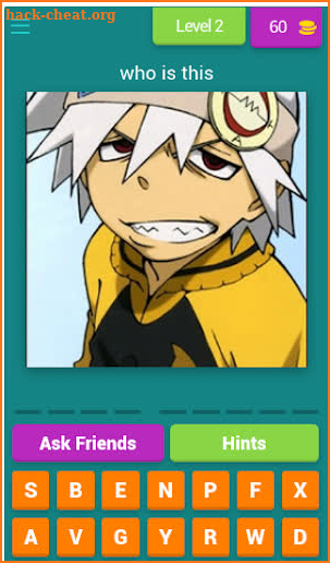 Soul Eater character quiz screenshot