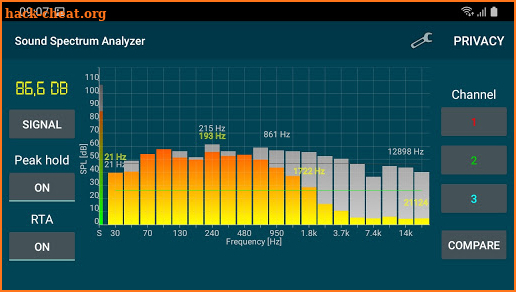 Sound Spectrum Analyzer screenshot