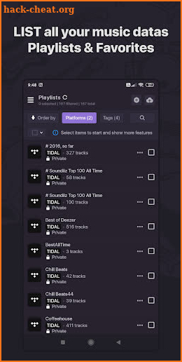 Soundiiz : convert playlists - music manager screenshot