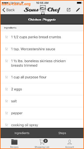 Sous Chef Recipes screenshot