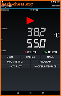 Sous-vide remote for ANOVA screenshot