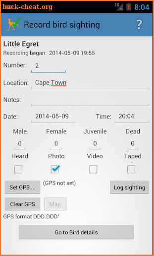 South Africa Birding Checklist screenshot
