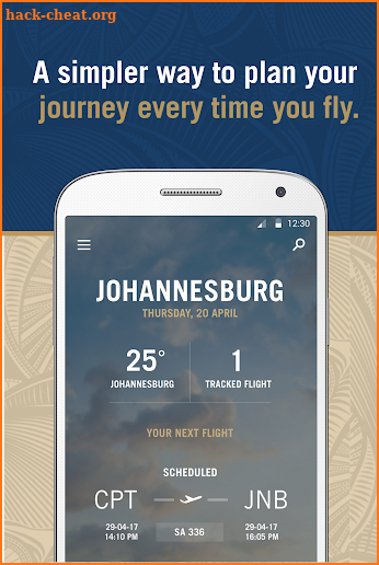 South African Airways screenshot