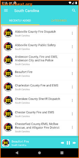 South Carolina Police, Fire and EMS radios screenshot