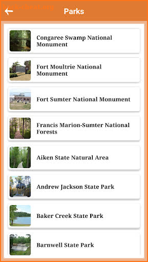 South Carolina State and National Parks screenshot