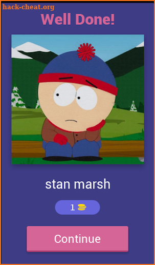 South Park characters quiz screenshot