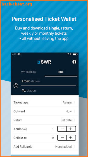 South Western Railway - Book train tickets screenshot