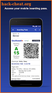 Southwest Airlines screenshot