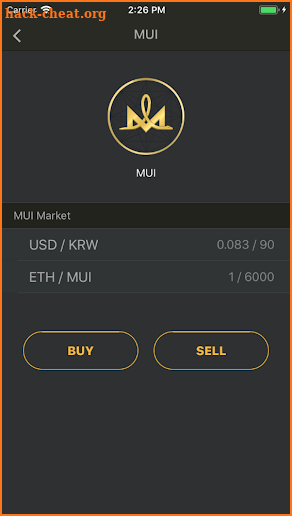 SovereignWallet, Sovereign Wallet, MUI, MUI Token screenshot