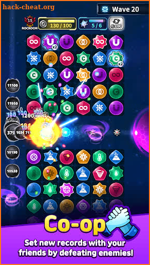 Space & Puzzle: Random PvP Defense Game screenshot