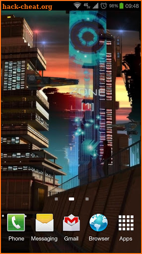 Space Cityscape 3D LWP screenshot