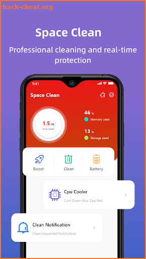 Space Clean-Clean Device screenshot