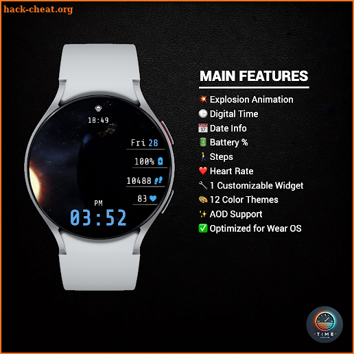 Space Explosion - watch face screenshot
