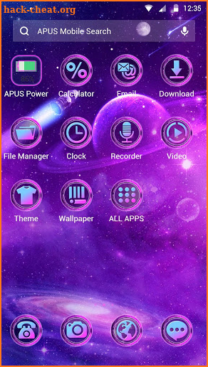 Space Galaxy APUS Launcher theme screenshot