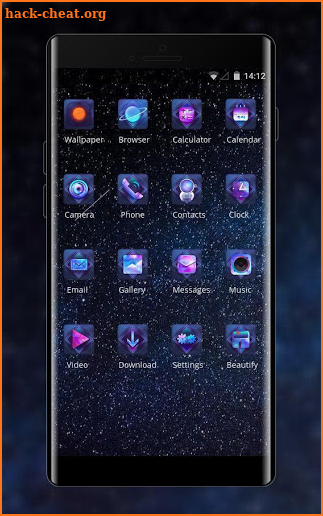 Space galaxy theme interstellar screenshot