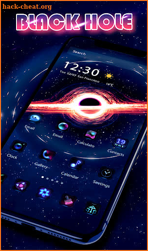 Space galaxy theme Space black hole screenshot