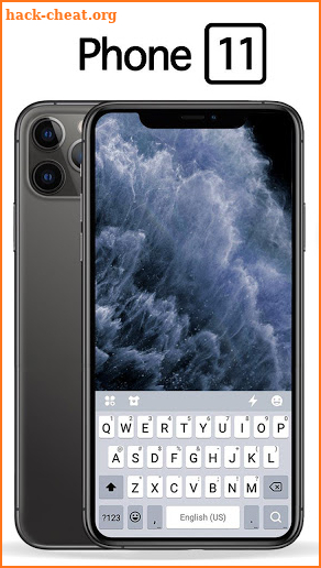 Space Gray Phone 11 Pro Keyboard Theme screenshot