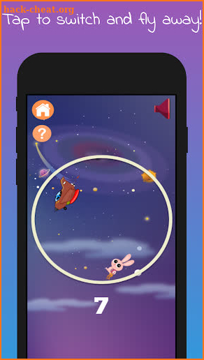 Space Rabbit : Circle Escape screenshot