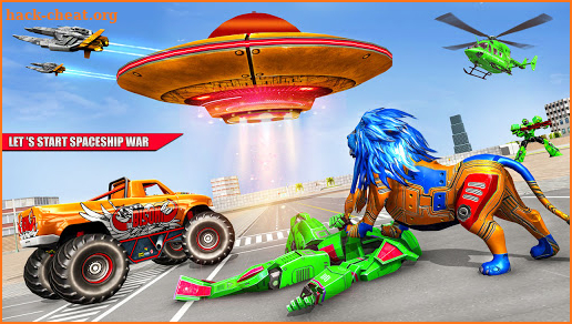 Space Robot Transport Games - Lion Robot Car Game screenshot