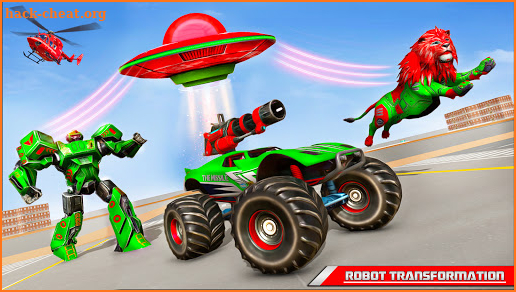 Space Robot Transport Games - Lion Robot Car Game screenshot