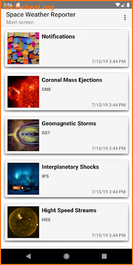 Space Weather Reporter screenshot