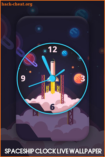 Spaceship Clock Live Wallpaper screenshot