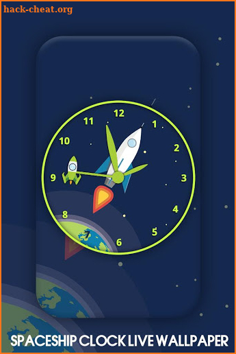 Spaceship Clock Live Wallpaper screenshot