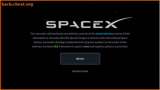 SpaceX ISS Docking Simulator screenshot