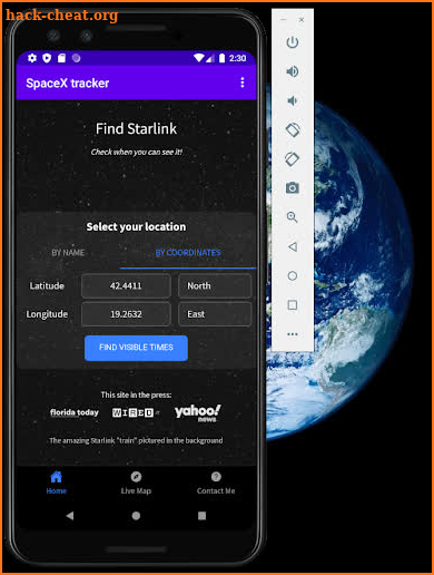 Spacex tracker screenshot